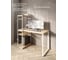 Стол-стеллаж письменный Solarius Loft, 120x60x148 см, с четырьмя полками, без шлифовки и покраски с белыми металлическими Лофт ножками stol-stellaz-4polki-net-12060-white 4