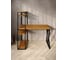 Стол-стеллаж письменный Solarius Loft, 120x60x148 см, с четырьмя полками, цвета ольхи с черным металлическим каркасом и Z-образной ножкой stol-stellaz-4polki-olha-12060-Z-black 3