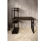 Стол-стеллаж письменный Solarius Loft, 120x60x148 см, с четырьмя полками, цвета венге с черным металлическим каркасом и крестообразной ножкой stol-stellaz-4polki-ven-12060-krest-black 3
