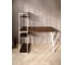 Стол-стеллаж письменный Solarius Loft, 120x60x148 см, с четырьмя полками, цвета темного дуба с белым металлическим каркасом и Z-образной ножкой stol-stellaz-4polki-temd-12060-Z-white 3