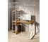Стол-стеллаж письменный Solarius Loft, 120x60x148 см, с четырьмя полками, цвета ольхи с белым металлическим каркасом и крестообразной ножкой stol-stellaz-4polki-olha-12060-krest-white 4