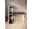 Стол-стеллаж письменный Solarius Loft, 120x60x148 см, с четырьмя полками, цвета черного оникса с белым металлическим каркасом и Z-образной ножкой stol-stellaz-4polki-onix-12060-Z-white 3