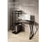 Стол-стеллаж письменный Solarius Loft, 120x60x148 см, с четырьмя полками, цвета венге с черным металлическим каркасом и Z-образной ножкой stol-stellaz-4polki-ven-12060-Z-black 4