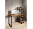 Стол-стеллаж письменный Solarius Loft, 120x60x148 см, с четырьмя полками, цвета ольхи с черными металлическими Лофт ножками stol-stellaz-4polki-olha-12060-black 1