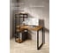 Стол-стеллаж письменный Solarius Loft, 120x60x148 см, с четырьмя полками, цвета ольхи с черными металлическими Лофт ножками stol-stellaz-4polki-olha-12060-black 4