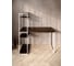Стол-стеллаж письменный Solarius Loft, 130x60x148 см, с четырьмя полками, цвета венге с белыми металлическими Лофт ножками stol-stellaz-4polki-ven-13060-white 3