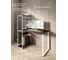 Стол-стеллаж письменный Solarius Loft, 130x60x148 см, с четырьмя полками, цвета венге с белыми металлическими Лофт ножками stol-stellaz-4polki-ven-13060-white 4