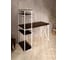 Стол-стеллаж письменный Solarius Loft, 130x60x148 см, с четырьмя полками, цвета венге с белым металлическим каркасом и крестообразной ножкой stol-stellaz-4polki-ven-13060-krest-white 2