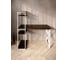 Стол-стеллаж письменный Solarius Loft, 130x60x148 см, с четырьмя полками, цвета венге с белым металлическим каркасом и крестообразной ножкой stol-stellaz-4polki-ven-13060-krest-white 3