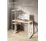 Стол-стеллаж письменный Solarius Loft, 130x60x148 см, с четырьмя полками, без шлифовки и покраски с белым металлическим каркасом и крестообразной ножкой stol-stellaz-4polki-net-13060-krest-white 4