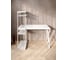 Стол-стеллаж письменный Solarius Loft, 130x60x148 см, с четырьмя полками, белого цвета с белым металлическим каркасом и Z-образной ножкой stol-stellaz-4polki-bel-13060-Z-white 4