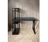 Стол-стеллаж письменный Solarius Loft, 130x60x148 см, с четырьмя полками, цвета черного оникса с черным металлическим каркасом и Z-образной ножкой stol-stellaz-4polki-onix-13060-Z-black 3