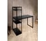 Стол-стеллаж письменный Solarius Loft, 130x60x148 см, с четырьмя полками, цвета черного оникса с черными металлическими Лофт ножками stol-stellaz-4polki-onix-13060-black 2