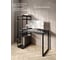 Стол-стеллаж письменный Solarius Loft, 130x60x148 см, с четырьмя полками, цвета черного оникса с черными металлическими Лофт ножками stol-stellaz-4polki-onix-13060-black 4