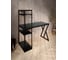 Стол-стеллаж письменный Solarius Loft, 140x60x148 см, с четырьмя полками, цвета черного оникса с черным металлическим каркасом и Z-образной ножкой stol-stellaz-4polki-onix-14060-Z-black 2
