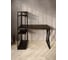 Стол-стеллаж письменный Solarius Loft, 140x60x148 см, с четырьмя полками, цвета венге с черным металлическим каркасом и Z-образной ножкой stol-stellaz-4polki-ven-14060-Z-black 2