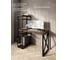Стол-стеллаж письменный Solarius Loft, 140x60x148 см, с четырьмя полками, цвета темного дуба с черным металлическим каркасом и крестообразной ножкой stol-stellaz-4polki-temd-14060-krest-black 3