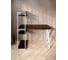 Стол-стеллаж письменный Solarius Loft, 140x60x148 см, с четырьмя полками, цвета венге с белым металлическим каркасом и Z-образной ножкой stol-stellaz-4polki-ven-14060-Z-white 3