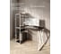 Стол-стеллаж письменный Solarius Loft, 140x60x148 см, с четырьмя полками, цвета венге с белым металлическим каркасом и Z-образной ножкой stol-stellaz-4polki-ven-14060-Z-white 4