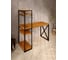 Стол-стеллаж письменный Solarius Loft, 140x60x148 см, с четырьмя полками, цвета ольхи с черным металлическим каркасом и крестообразной ножкой stol-stellaz-4polki-olha-14060-krest-black 1