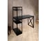Стол-стеллаж письменный Solarius Loft, 140x60x148 см, с четырьмя полками, цвета черного оникса с черным металлическим каркасом и крестообразной ножкой stol-stellaz-4polki-onix-14060-krest-black 1
