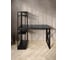 Стол-стеллаж письменный Solarius Loft, 140x60x148 см, с четырьмя полками, цвета черного оникса с черным металлическим каркасом и крестообразной ножкой stol-stellaz-4polki-onix-14060-krest-black 2