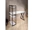 Стол-стеллаж письменный Solarius Loft, 140x60x148 см, с четырьмя полками, белого цвета с черным металлическим каркасом и Z-образной ножкой stol-stellaz-4polki-bel-14060-Z-black 1