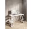 Стол письменный Solarius Loft, 120x60x76.5 см, открытая тумба с тремя полками, компьютерный стол белого цвета с белыми металлическими Z-образными ножками stol-tumba-3polki-bel-12060-Z-white 1