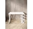 Стол письменный Solarius Loft, 120x60x76.5 см, открытая тумба с тремя полками, компьютерный стол белого цвета с белыми металлическими Z-образными ножками stol-tumba-3polki-bel-12060-Z-white 3
