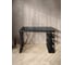 Стол письменный Solarius Loft, 100x60x76.5 см, открытая тумба с тремя полками, компьютерный стол цвета черного оникса с черными металлическими Z-образными ножками stol-tumba-3polki-onix-10060-Z-black 3