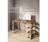 Стол письменный Solarius Loft, 110x60x76.5 см, открытая тумба с тремя полками, компьютерный стол цвета ольхи с белыми металлическими Лофт ножками stol-tumba-3polki-olha-11060-white 2