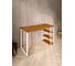 Стол письменный Solarius Loft, 110x60x76.5 см, открытая тумба с тремя полками, компьютерный стол цвета ольхи с белыми металлическими Лофт ножками stol-tumba-3polki-olha-11060-white 4