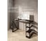 Стол письменный Solarius Loft, 110x60x76.5 см, открытая тумба с тремя полками, компьютерный стол цвета венге с черными металлическими крестообразными ножками stol-tumba-3polki-ven-11060-krest-black 2