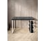 Стол письменный Solarius Loft, 100x60x76.5 см, открытая тумба с тремя полками, компьютерный стол цвета черного оникса с белыми металлическими Лофт ножками stol-tumba-3polki-onix-10060-white 3