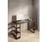 Стол письменный Solarius Loft, 110x60x76.5 см, открытая тумба с тремя полками, компьютерный стол цвета темного дуба с черными металлическими Лофт ножками stol-tumba-3polki-temd-11060-black 1