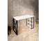 Стол письменный Solarius Loft, 120x60x76.5 см, открытая тумба с тремя полками, компьютерный стол белого цвета с черными металлическими крестообразными ножками stol-tumba-3polki-bel-12060-krest-black 4