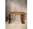 Стол письменный Solarius Loft, 110x60x76.5 см, открытая тумба с тремя полками, компьютерный стол цвета ольхи с черными металлическими Z-образными ножками stol-tumba-3polki-olha-11060-Z-black 3