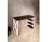 Стол письменный Solarius Loft, 110x60x76.5 см, открытая тумба с тремя полками, компьютерный стол цвета венге с белыми металлическими крестообразными ножками stol-tumba-3polki-ven-11060-krest-white 4