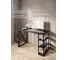 Стол письменный Solarius Loft, 110x60x76.5 см, открытая тумба с тремя полками, компьютерный стол цвета черного оникса с черными металлическими крестообразными ножками stol-tumba-3polki-onix-11060-krest-black 2