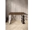Стол письменный Solarius Loft, 110x60x76.5 см, открытая тумба с тремя полками, компьютерный стол цвета темного дуба с белыми металлическими крестообразными ножками stol-tumba-3polki-temd-11060-krest-white 3