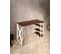 Стол письменный Solarius Loft, 110x60x76.5 см, открытая тумба с тремя полками, компьютерный стол цвета темного дуба с белыми металлическими крестообразными ножками stol-tumba-3polki-temd-11060-krest-white 4