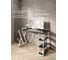 Стол письменный Solarius Loft, 100x60x76.5 см, открытая тумба с тремя полками, компьютерный стол цвета черного оникса с белыми металлическими Z-образными ножками stol-tumba-3polki-onix-10060-Z-white 2