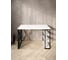 Стол письменный Solarius Loft, 110x60x76.5 см, открытая тумба с тремя полками, компьютерный стол белого цвета с черными металлическими крестообразными ножками stol-tumba-3polki-bel-11060-krest-black 3