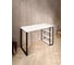 Стол письменный Solarius Loft, 110x60x76.5 см, открытая тумба с тремя полками, компьютерный стол белого цвета с черными металлическими Лофт ножками stol-tumba-3polki-bel-11060-black 4
