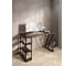 Стол письменный Solarius Loft, 100x60x76.5 см, открытая тумба с тремя полками, компьютерный стол цвета темного дуба с черными металлическими Z-образными ножками stol-tumba-3polki-temd-10060-Z-black 1