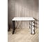 Стол письменный Solarius Loft, 110x60x76.5 см, открытая тумба с тремя полками, компьютерный стол белого цвета с черными металлическими Z-образными ножками stol-tumba-3polki-bel-11060-Z-black 3