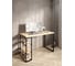 Стол письменный Solarius Loft, 110x60x76.5 см, открытая тумба с тремя полками, компьютерный стол без шлифовки и покраски с черными металлическими Лофт ножками stol-tumba-3polki-net-11060-black 1