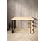 Стол письменный Solarius Loft, 110x60x76.5 см, открытая тумба с тремя полками, компьютерный стол без шлифовки и покраски с черными металлическими Лофт ножками stol-tumba-3polki-net-11060-black 3