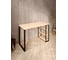 Стол письменный Solarius Loft, 110x60x76.5 см, открытая тумба с тремя полками, компьютерный стол без шлифовки и покраски с черными металлическими Лофт ножками stol-tumba-3polki-net-11060-black 4