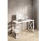 Стол письменный Solarius Loft, 120x60x76.5 см, открытая тумба с тремя полками, компьютерный стол белого цвета с белыми металлическими крестообразными ножками stol-tumba-3polki-bel-12060-krest-white 1